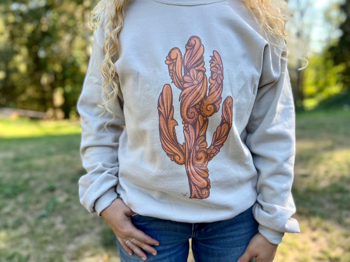 Tooled Cactus Sweatshirt