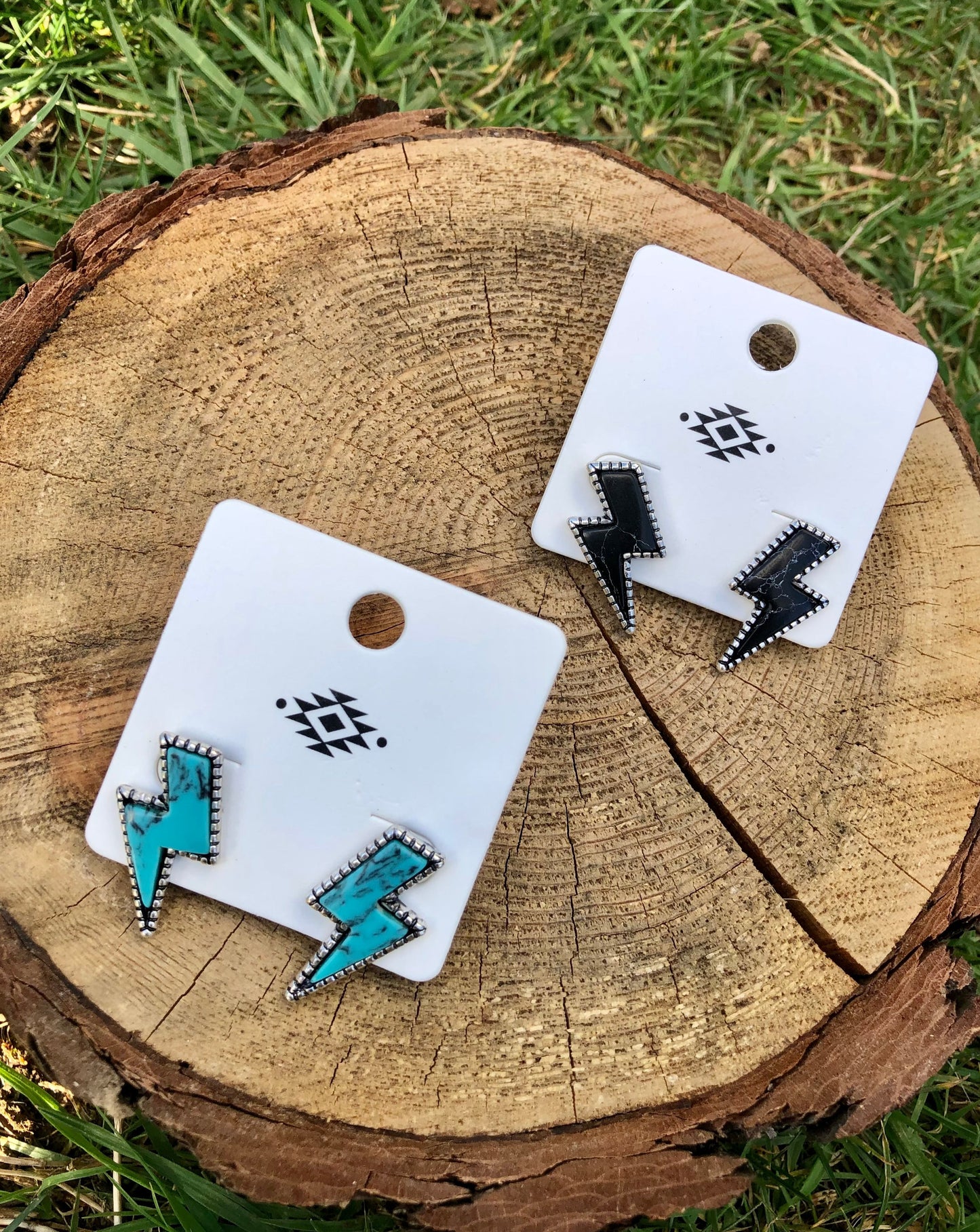 Lightning Bolt Stud Earrings