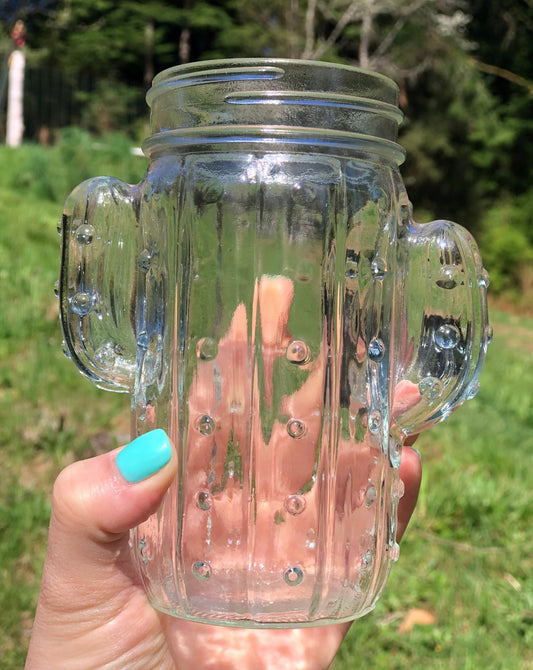 Cactus Mason Jar Glass