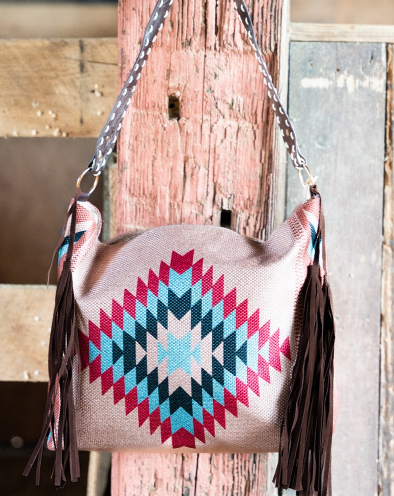 Aztec Tassel Shoulder Totes