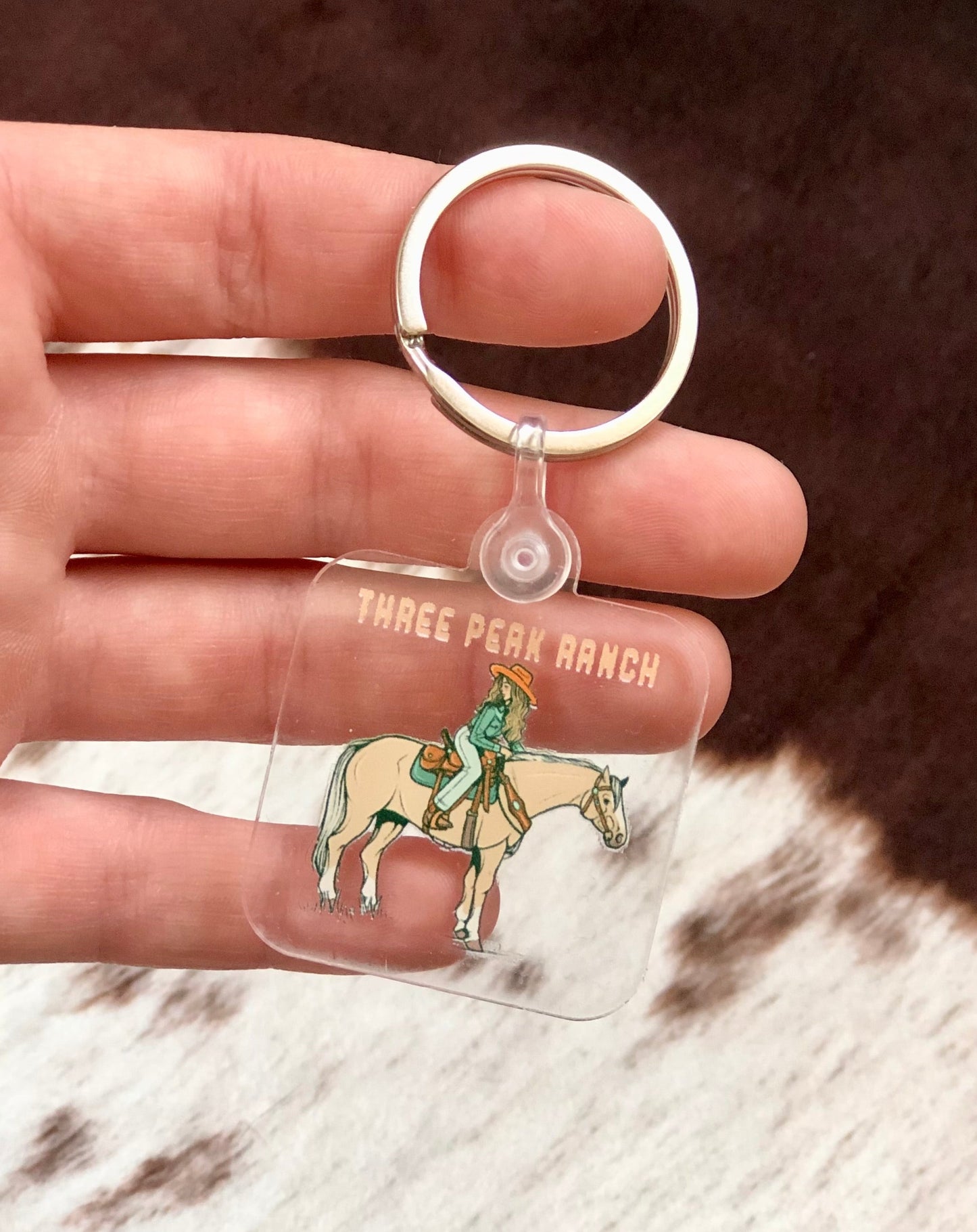 Three Peak Ranch Keychain