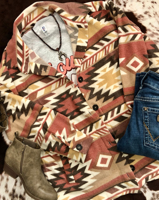 Out West Shacket - Rust