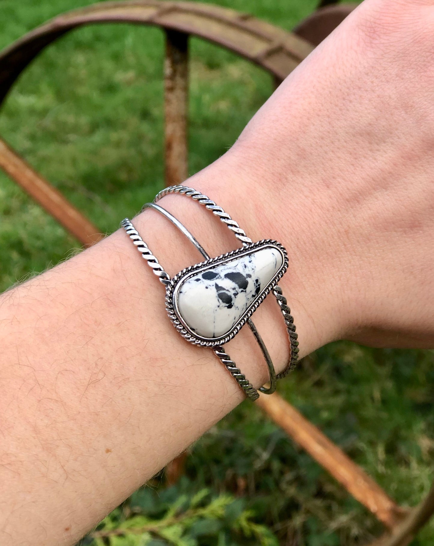 White Buffalo Marbled Cuff Bracelet