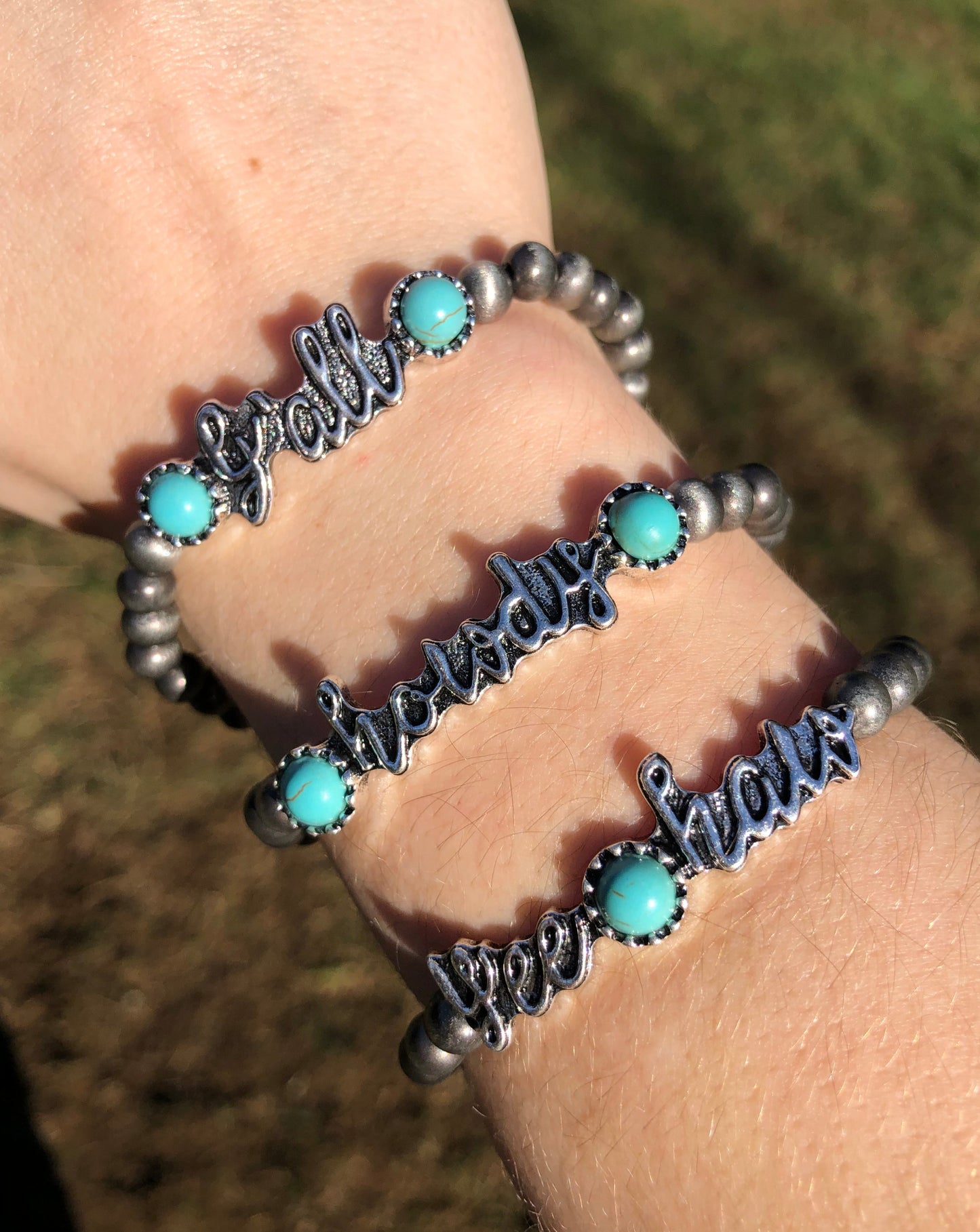 Western Sayings Stretch Bracelets