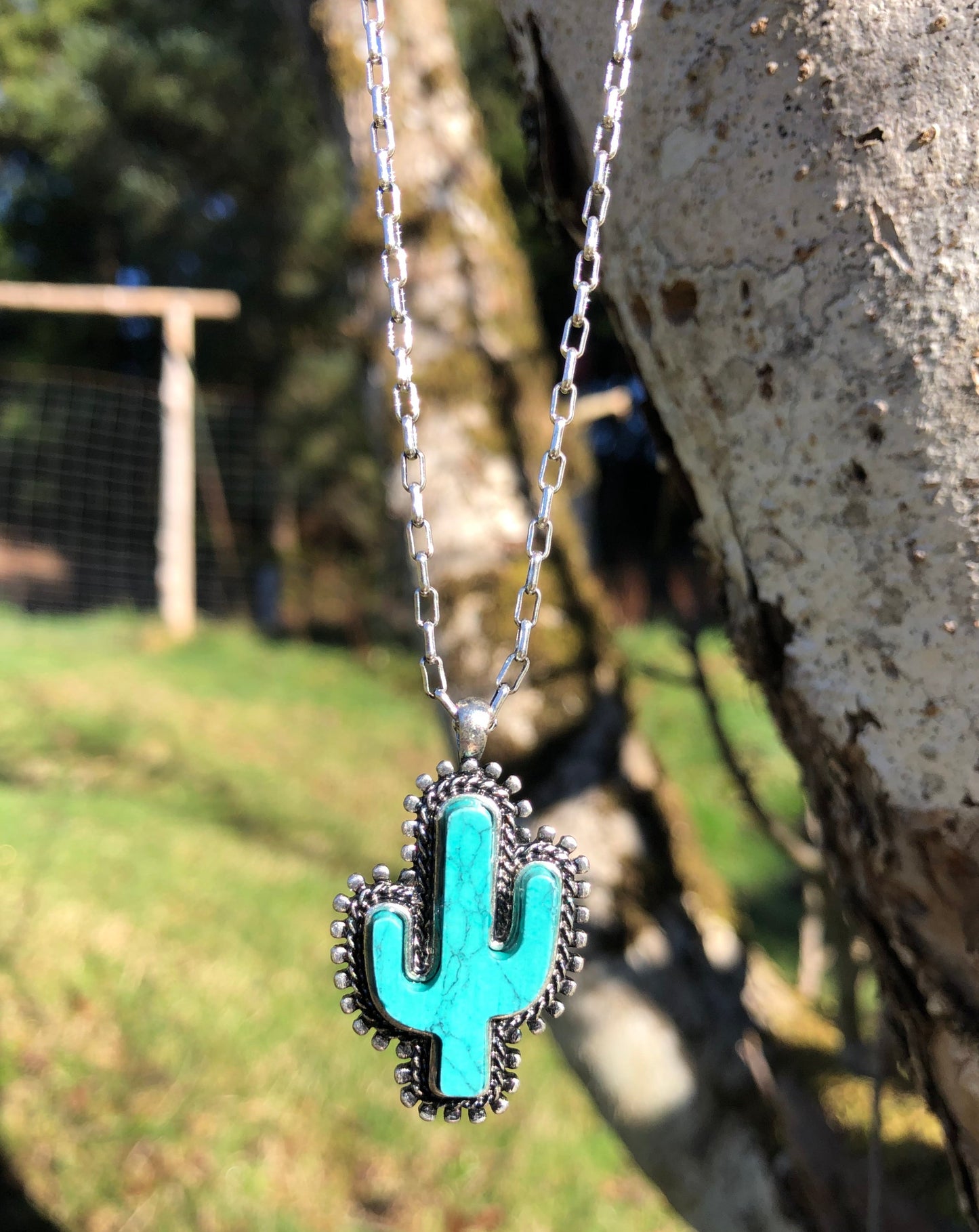 Turquoise Cactus Necklace