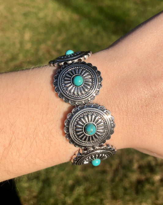 Turquoise Concho Bracelet