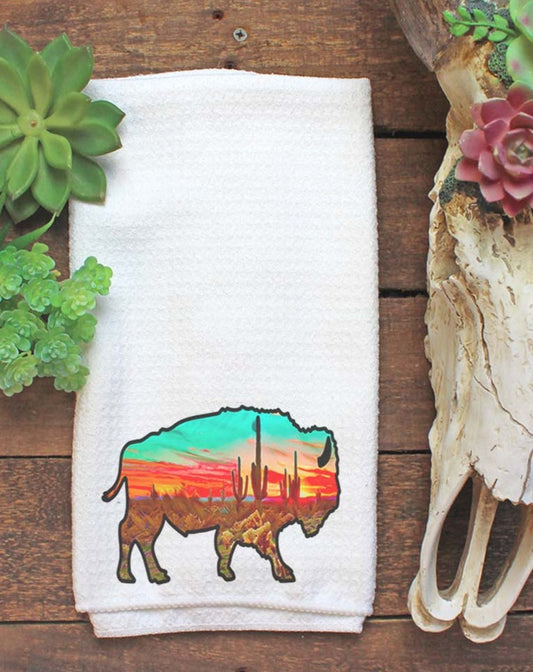 Desert Bison Kitchen Towel